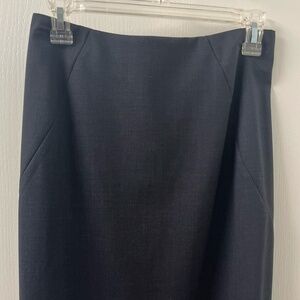 Theory Navy Wool Suit Skirt